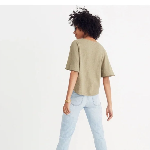 Madewell Texture & Thread Flutter-Sleeve Top - Picture 9 of 10